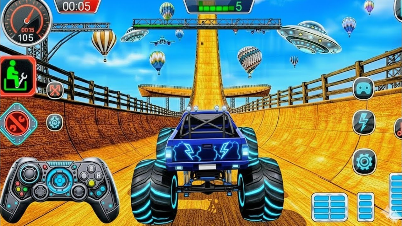 Monster Truck Mega Ramp Impossible Driver Mega Ramp Car Stunt Master Simulator - Android Gameplay#15