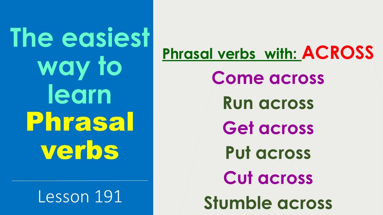 Phrasal Verbs with 'ACROSS' - How to Learn Phrasal Verbs Easily - Learn English Through Tamil