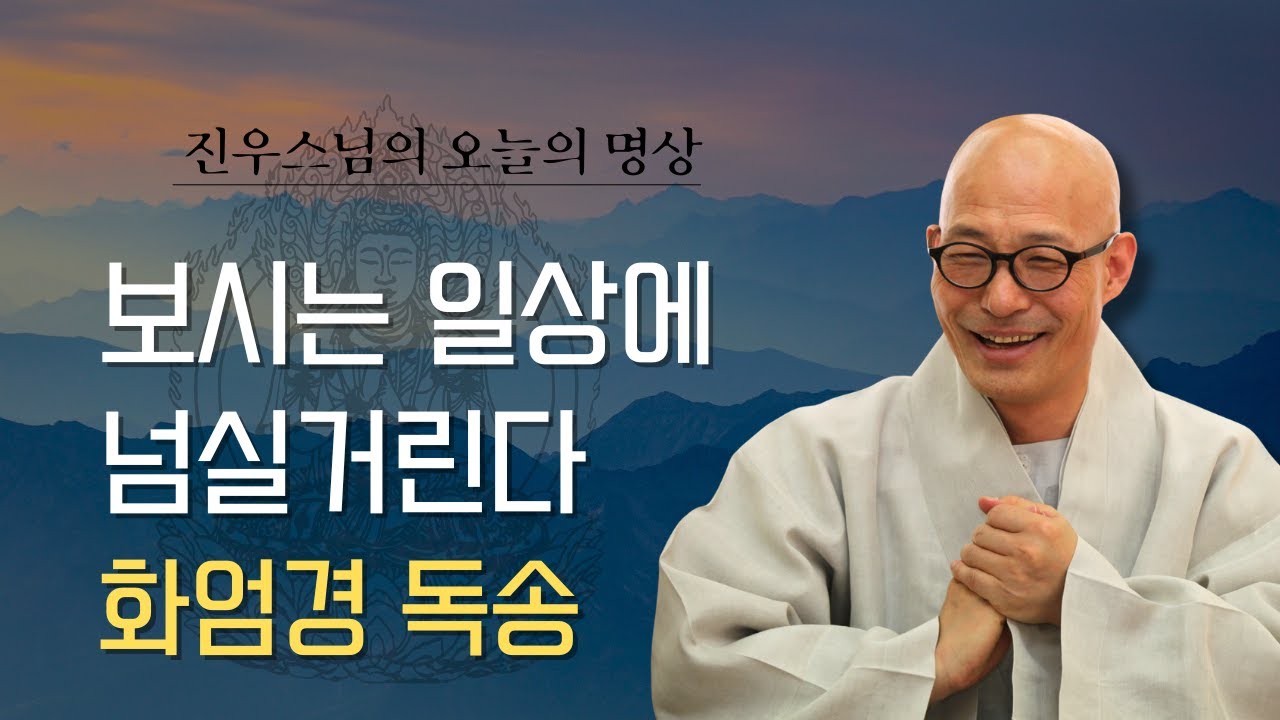 가슴이 따뜻해지는 이야기 - 놓아두면 깨침이 오리라 - 화엄경 독송 #진우스님 #오늘의명상 #선명상
