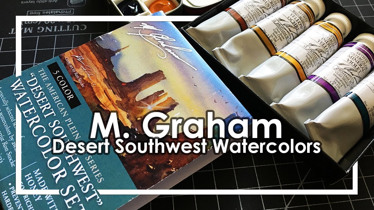 M.Graham Desert Southwest watercolor set review and demo+mini palette!