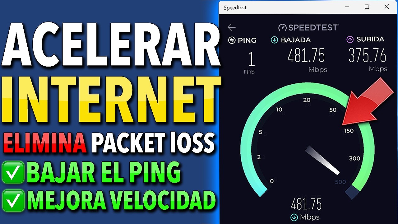 Como ACELERAR tu INTERNET al MAXIMO en Windows 10 y 11 ✅ (Baja el Ping y Aumenta la Velocidad)