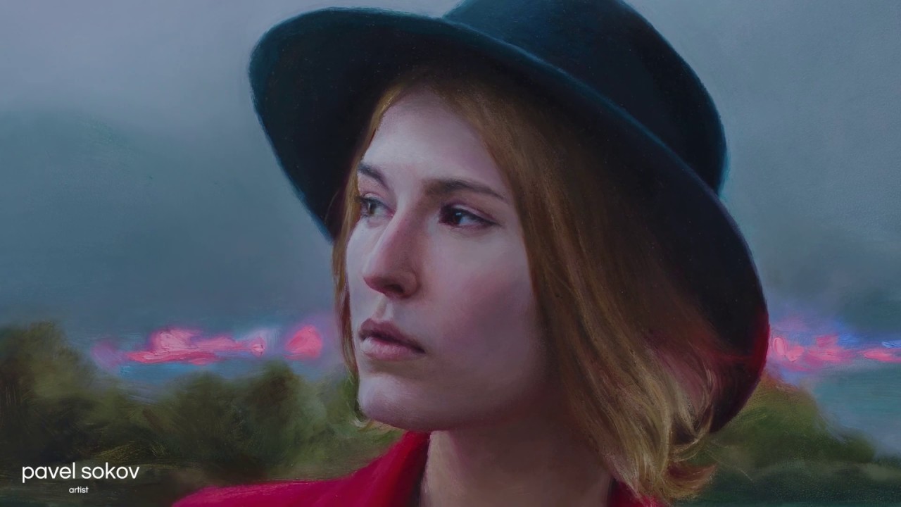 The Process of Oil Painting a Russian Girl in the Misty Fog of Taiwan | Pavel Sokov