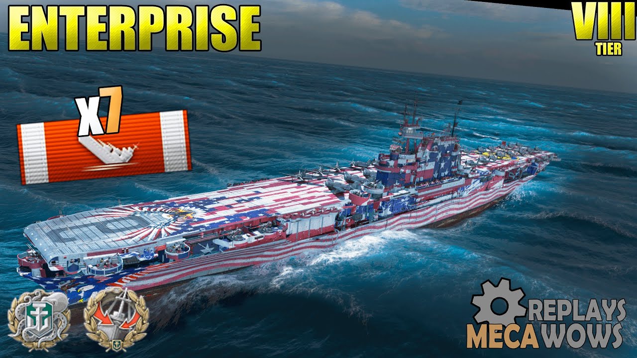 Enterprise 7 Kills & 91k Damage | World of Warships Gameplay 4k