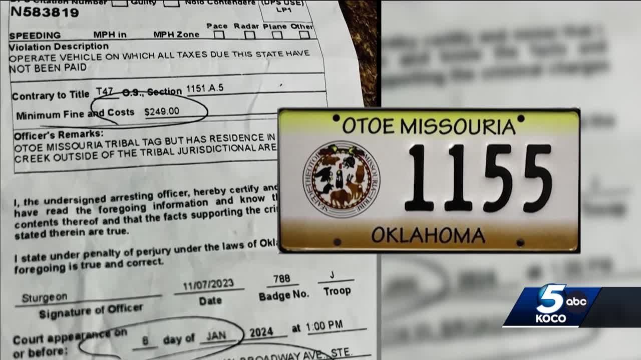 Gov. Kevin Stitt says he's 'backing the blue' in fight over tribal tags
