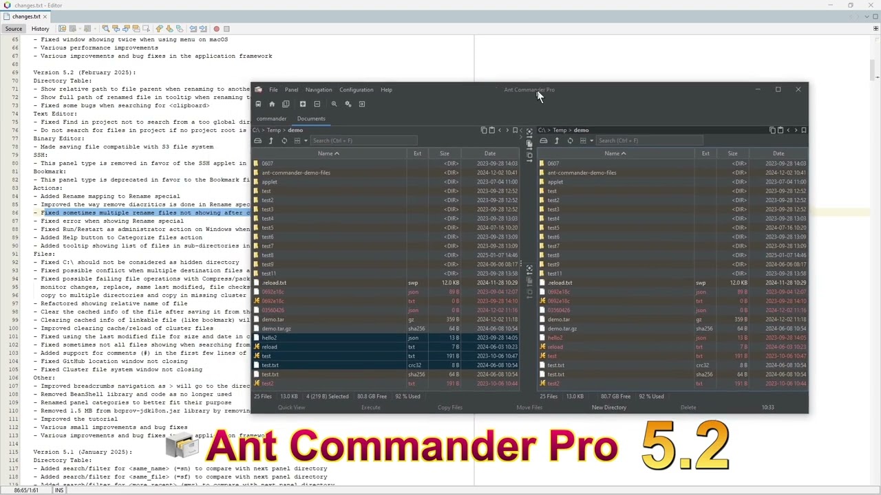 What's New in File Manager Ant Commander Pro 5.2 5.3 5.4 