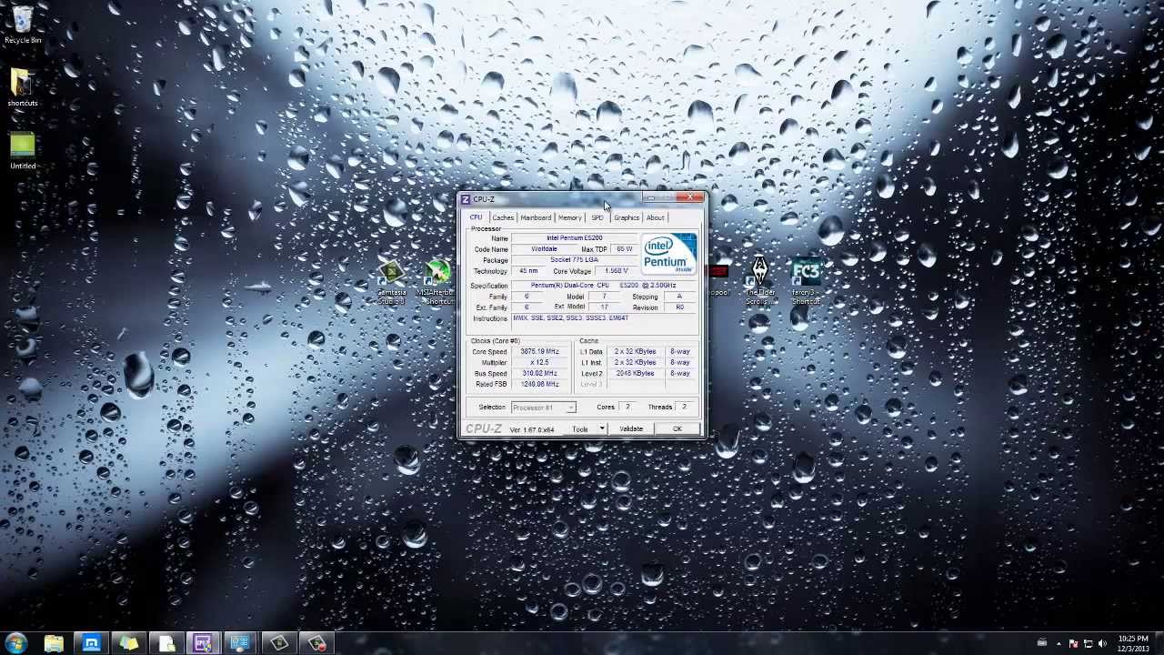 Intel Core 2  Duo E5200 2.5 Ghz Overclocked to 3.88 Ghz