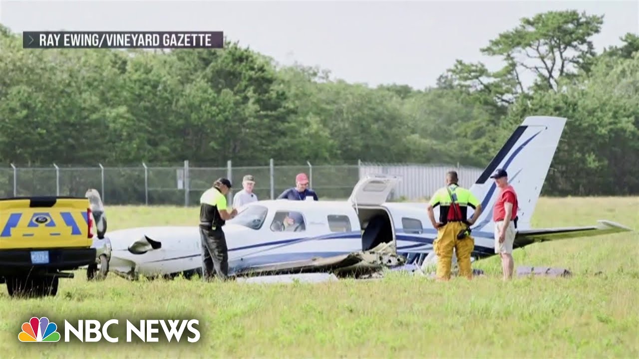 Small plane crash lands in Martha&rsquo;s Vineyard after pilot suffers medical emergency, police say