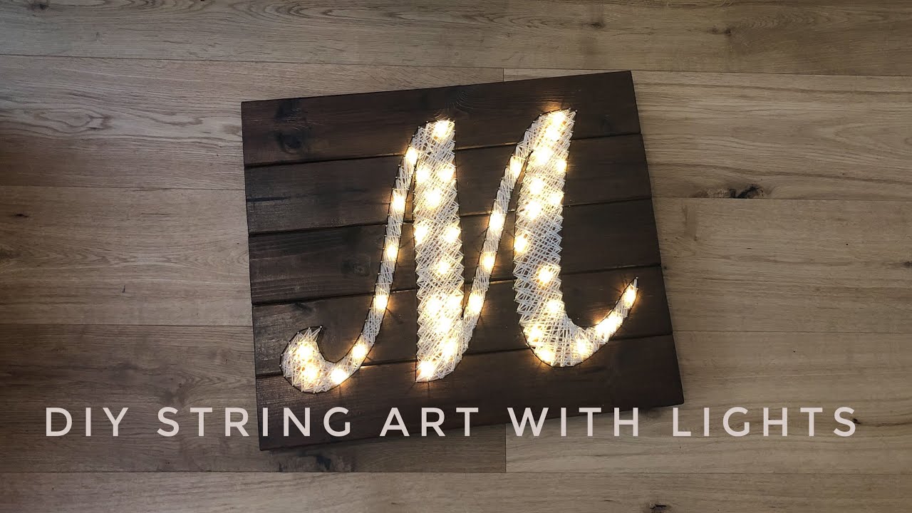 DIY String art with lights 🤩 Personal gift idea