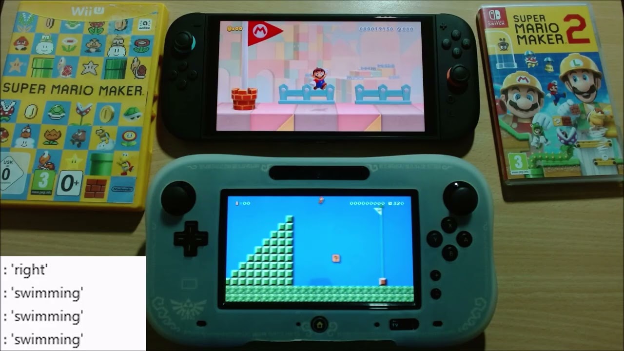 Voice-controlling Mario Maker 1 & 2 at the same time (on Switch 2 & Wii U)