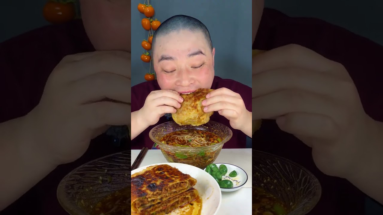 Pork Patty with spicy and sour noodles simple yet another meal #Immersive dining#Delicious