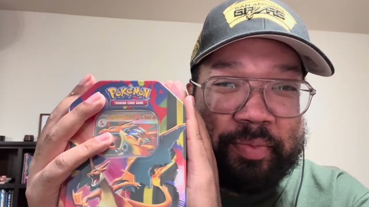 ASMR || opening up charizard tin in hopes for chase cards #asmr #pokemoncards #pokemon 