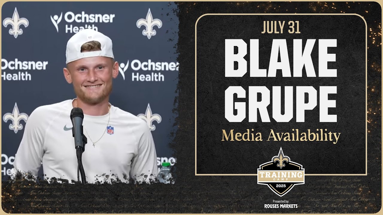 Blake Grupe on his camp, kickoffs | Saints Training Camp 2025
