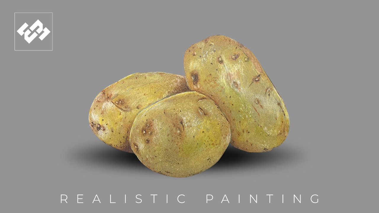 POTATOES Realistic Drawing |Painting | ഈസിയായി ഉരുളക്കിഴങ്ങു വരക്കാം
