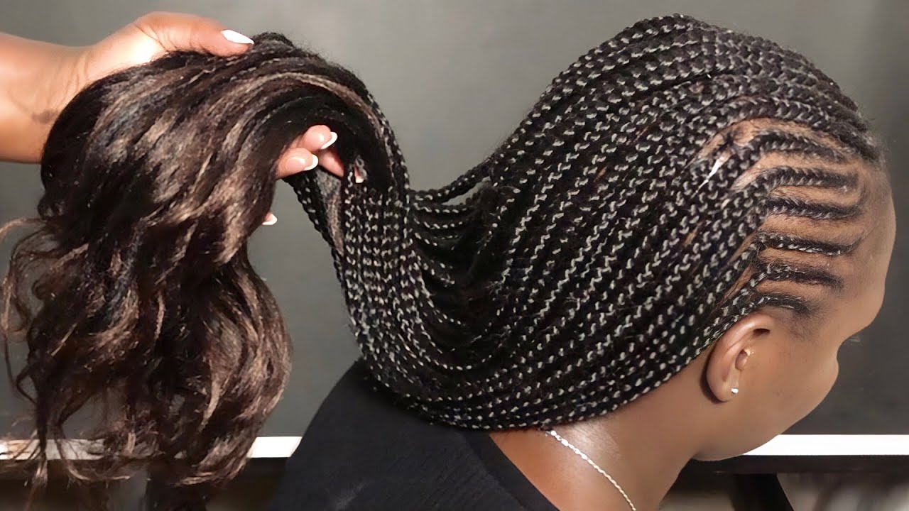 Half Braiding vs Half Cornrows with French Curl / protective hairstyle