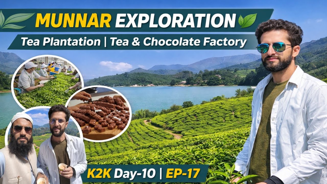  Munnar Kerala Tea Plantations|Tea & Chocolate Factory|Dams Visit|K2K Day-10|EP-17