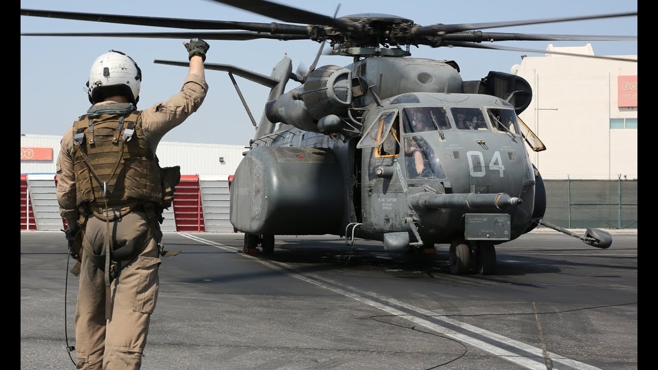4K AVIATION B-ROLL - US Navy MH-53E 