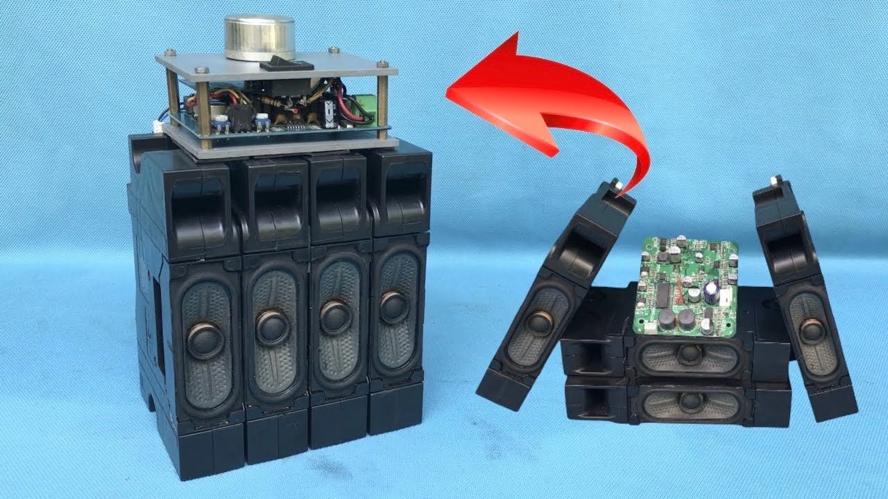 Homemade 42W MINI Bluetooth Speaker From LG TV Speaker Assembly
