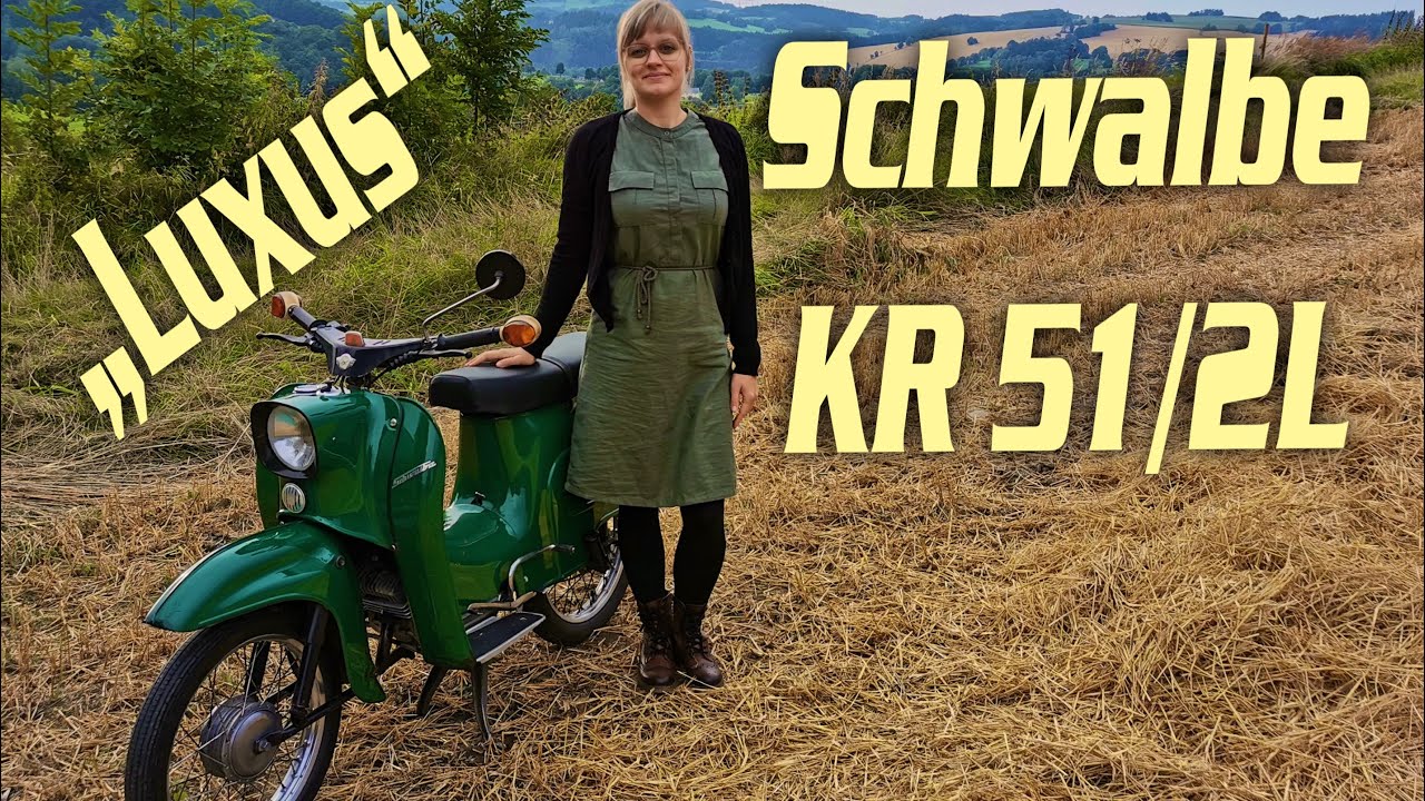 Simson Schwalbe KR 51/2L Luxus 1982 Original DDR Details Vorstellung Motorbike Review Sound Girl
