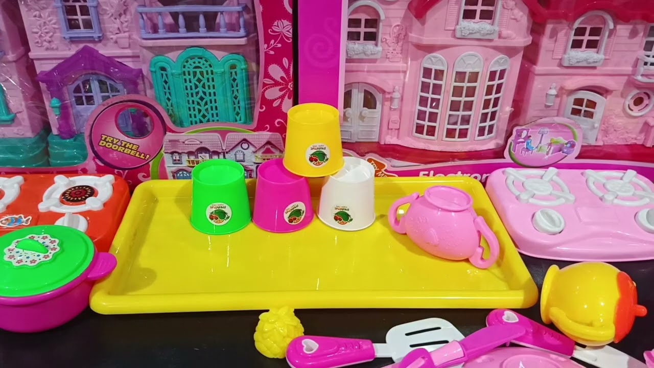 4 Minutes Satisfying with Unboxing Hello Kitty Kitchener Set | Miniature Kitchen Set Making with Toy