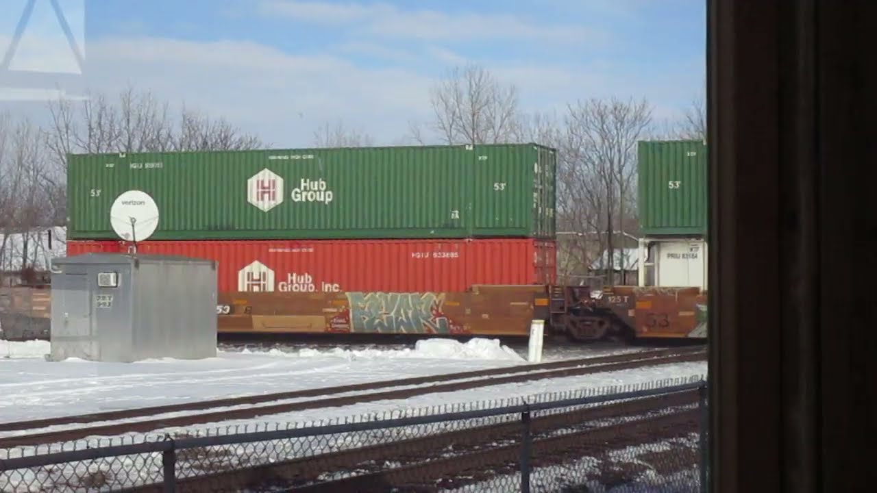(2-4-2026) Norfolk Southern southbound intermodal train in Marion Ohio.