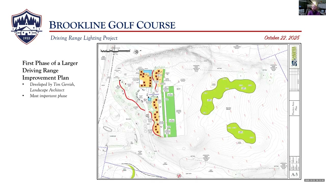 Proposed Lighting at the Robert T  Lynch Golf Course Driving Range   October 22, 2025