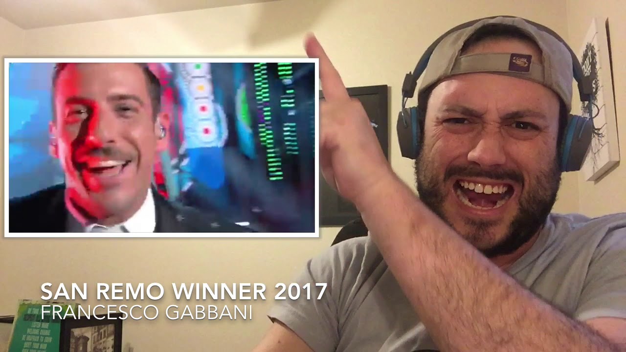 San Remo Reaction Request to 2017 Winner Francesco Gabbani!