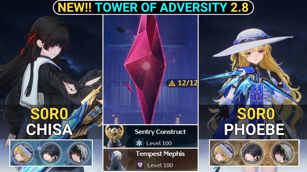 NEW CHARACTER! S0R0 Chisa X Phoebe Showcase | NEW!! Tower of Adversity Wuthering Waves 2.8