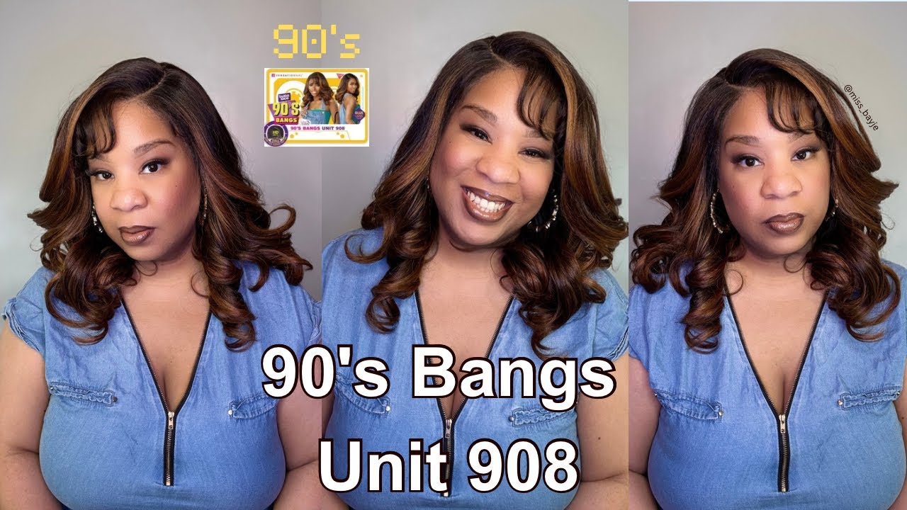 Sensationnel | 90's Bangs Unit 908 | Balayage Chocolate