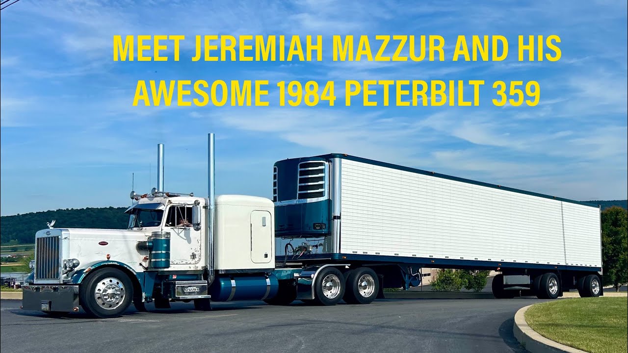 ‼️Jeremiah Mazzur and his 1984 peterbilt 359 with a matching reefer ‼️🇺🇸