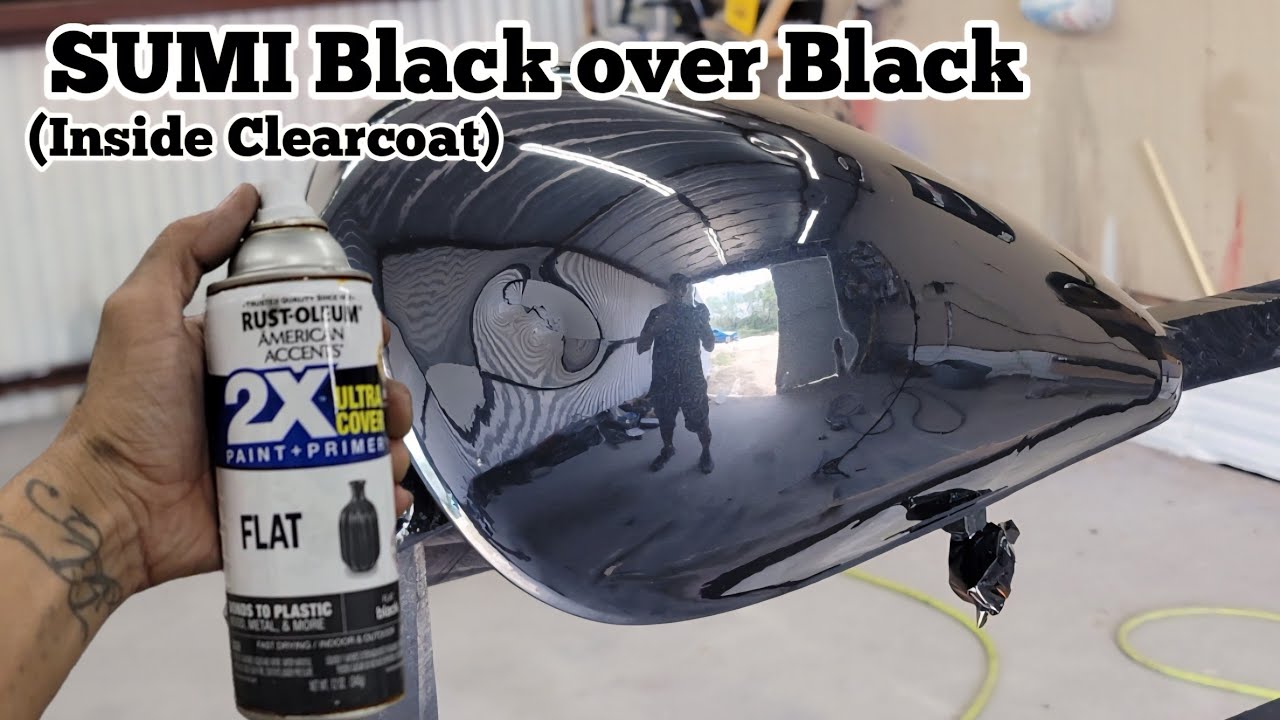 Let's Spray - SUMI Black Pearl over RUSTOLEUM @Eye Candy Pigments