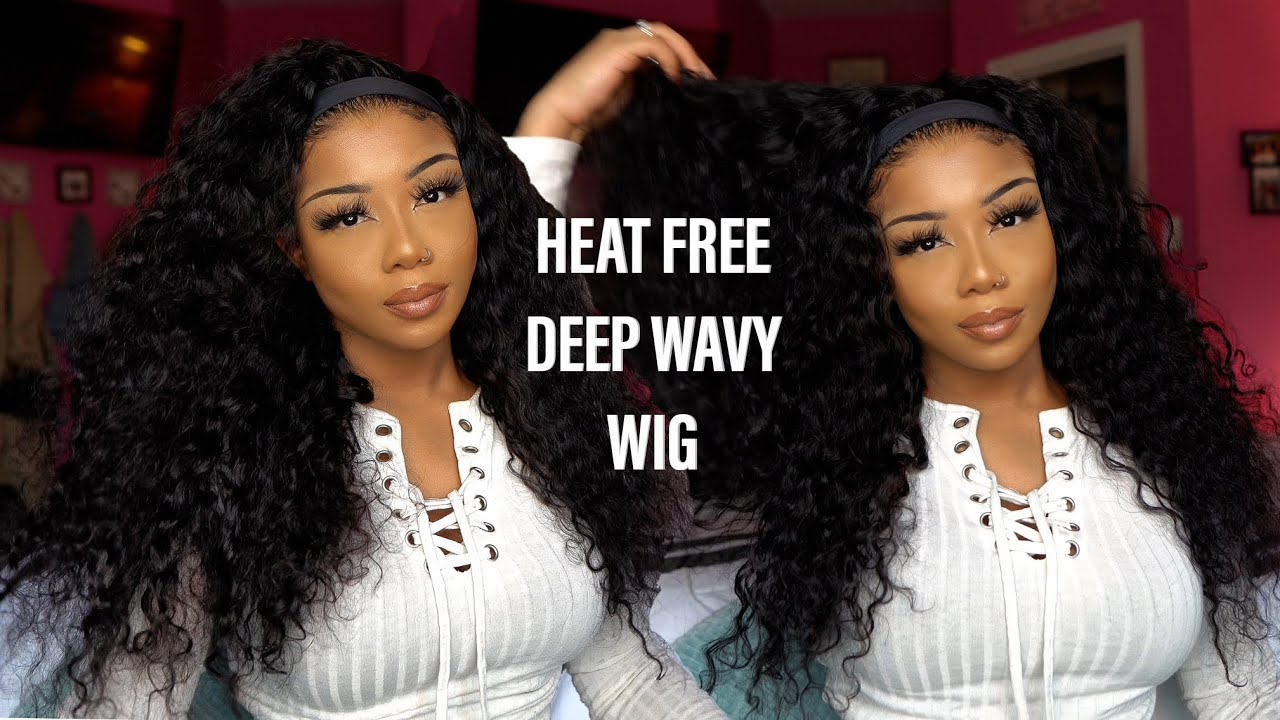 Heat Free Deep Wave Headband Wig Ft. Cranberry Hair Aliexpress Wig | Olineece