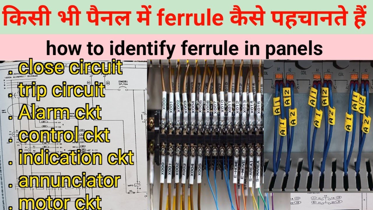 ferrule Identify in panels and drawing