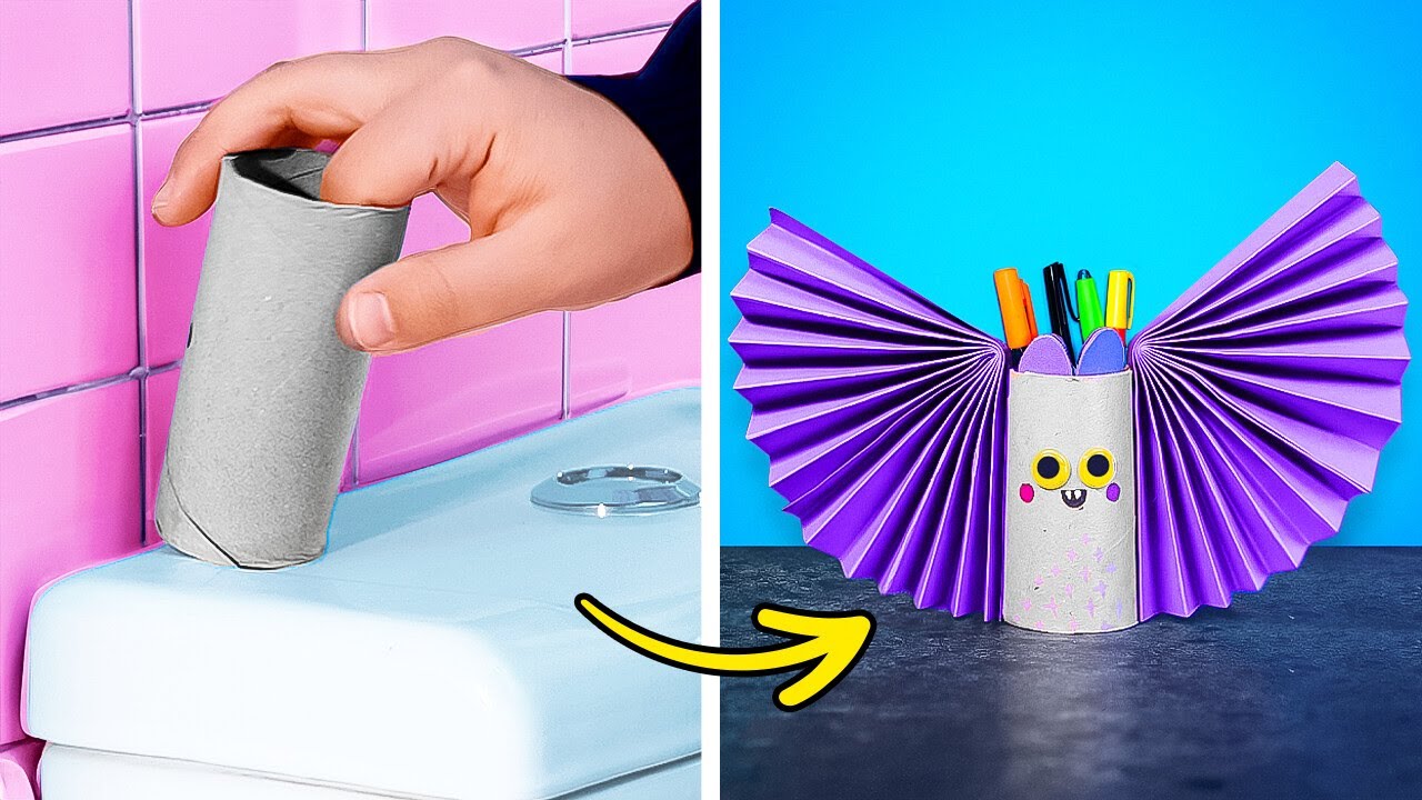 MATERIAL ESCOLARINO QUE VOCÊ PRECISA 🎨 PORTA-LÁPIS DIY BONITO