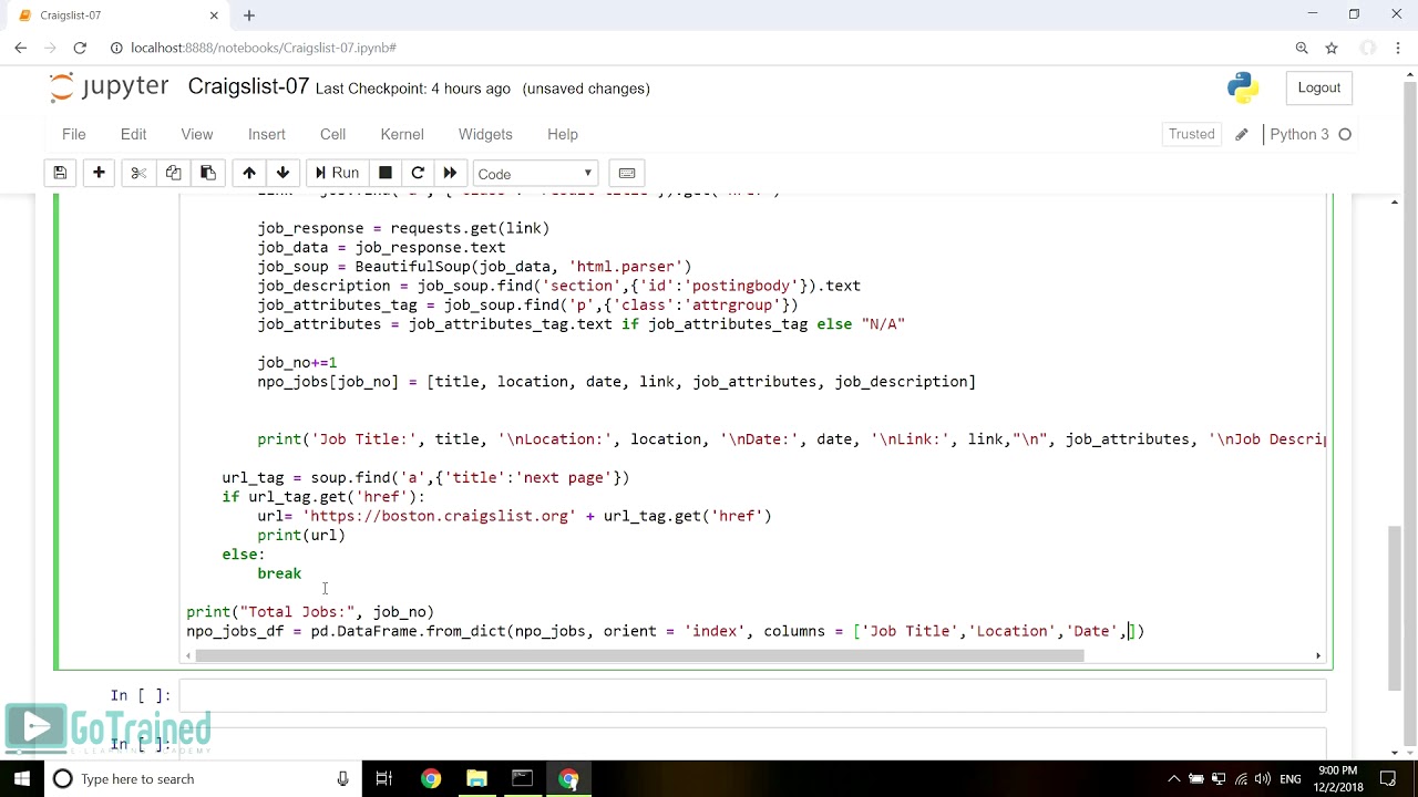 7. Python Web Scraping 101 - Saving Output to CSV File