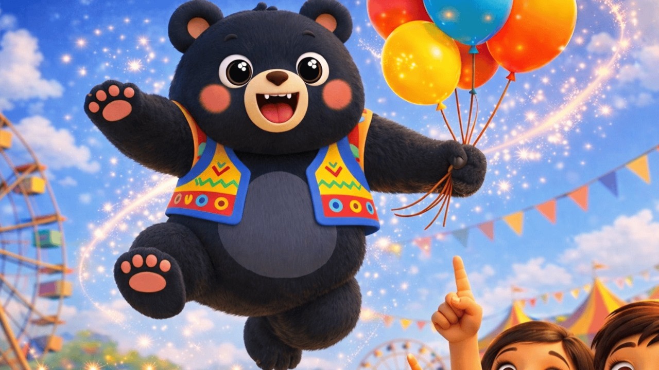 Rainbow World Adventure with Kalu Madari and Bear – Animated Kids Video
