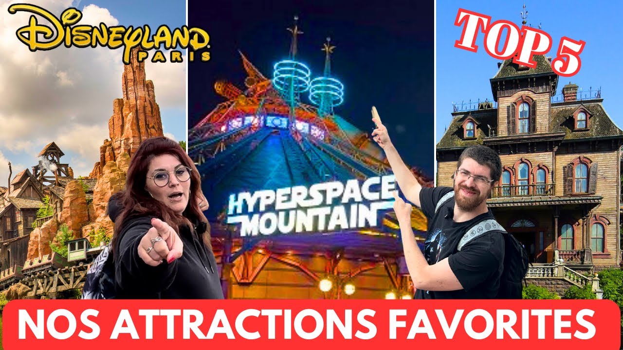 TOP 5 ATTRACTIONS DE DISNEYLAND PARIS - BTM - PHANTOM MANOR - STAR TOURS …