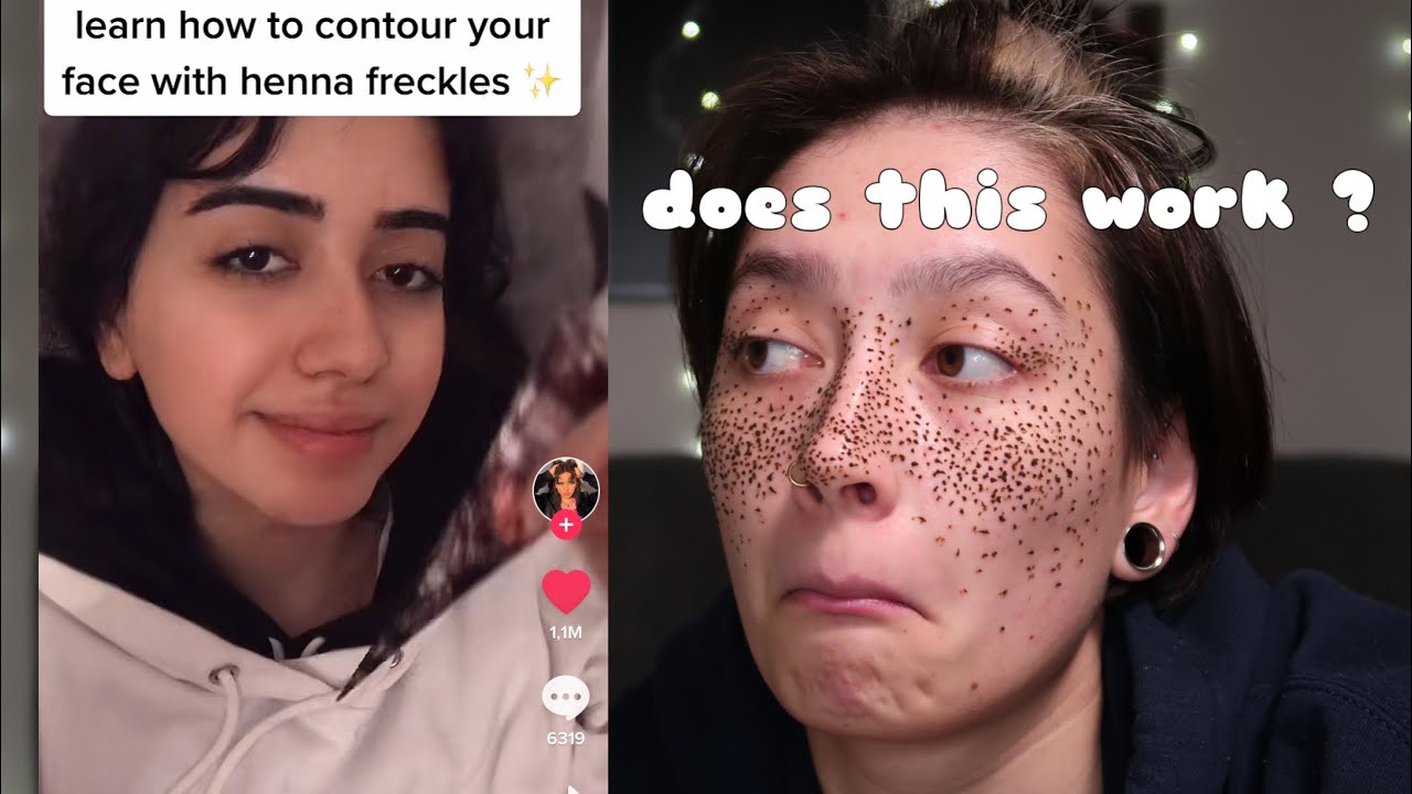 henna freckles contour *it actually works*