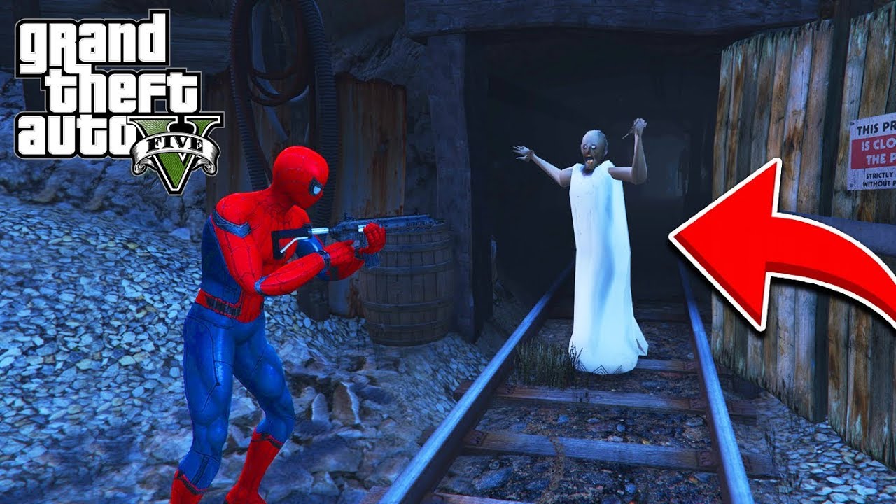 ÖRÜMCEK ADAM KORKUNÇ GRANNY'NİN MAĞARASINI BULDU! - Gta 5 (Çizgi Film Tadında)