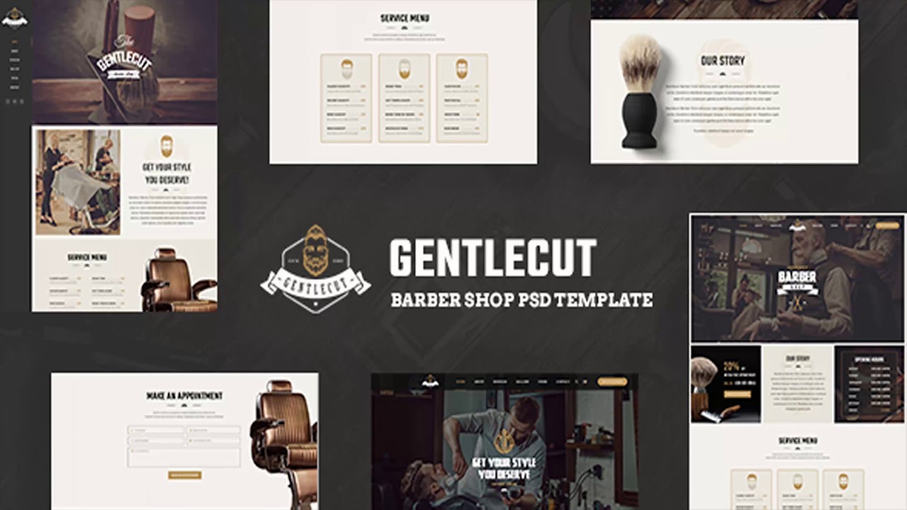 Gentlecut - Barbershop and Hairdressers PSD Template | Themeforest Website Templates and Themes
