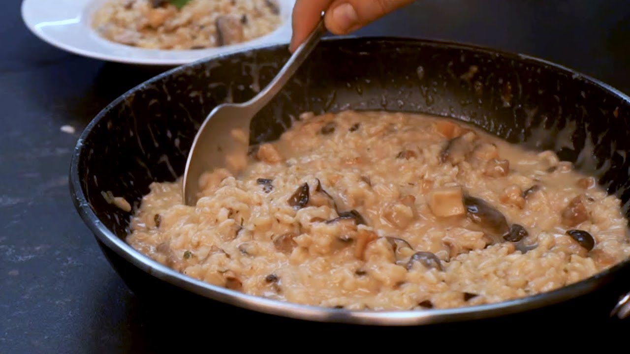 Auténtico RISOTTO de setas y panceta - RECETA ITALIANA