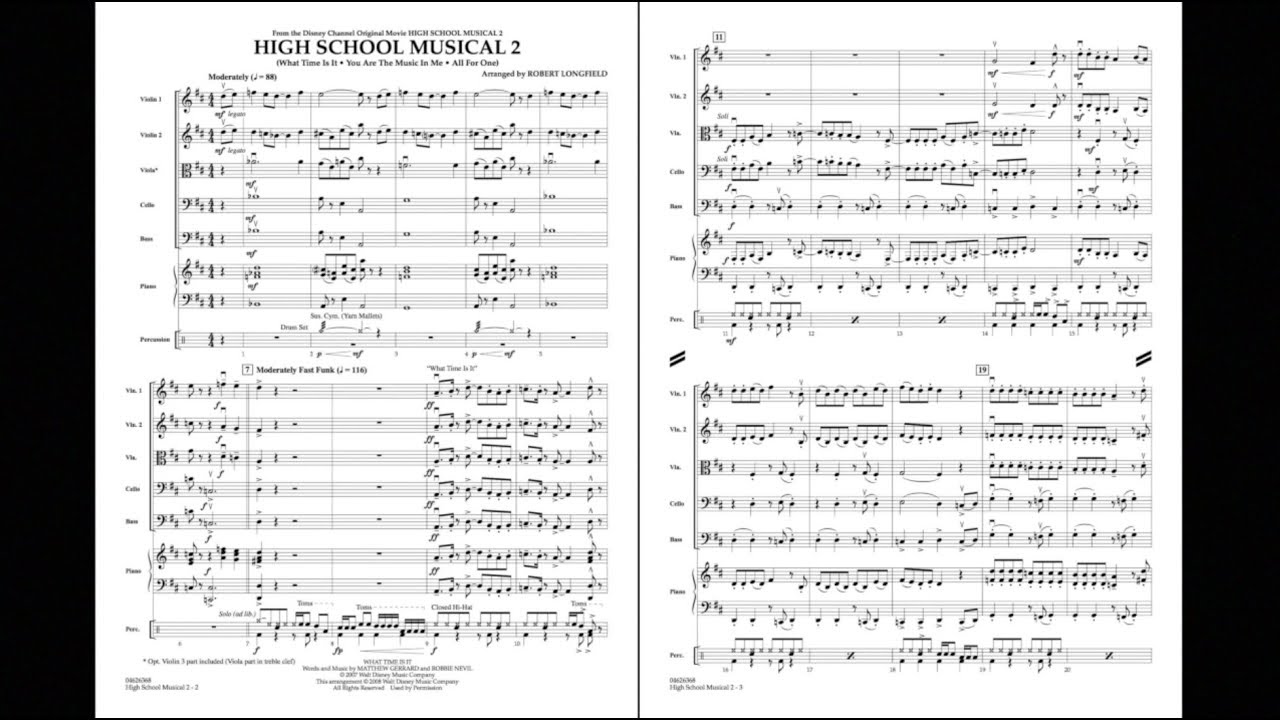 High School Musical 2 arranged by Robert Longfield