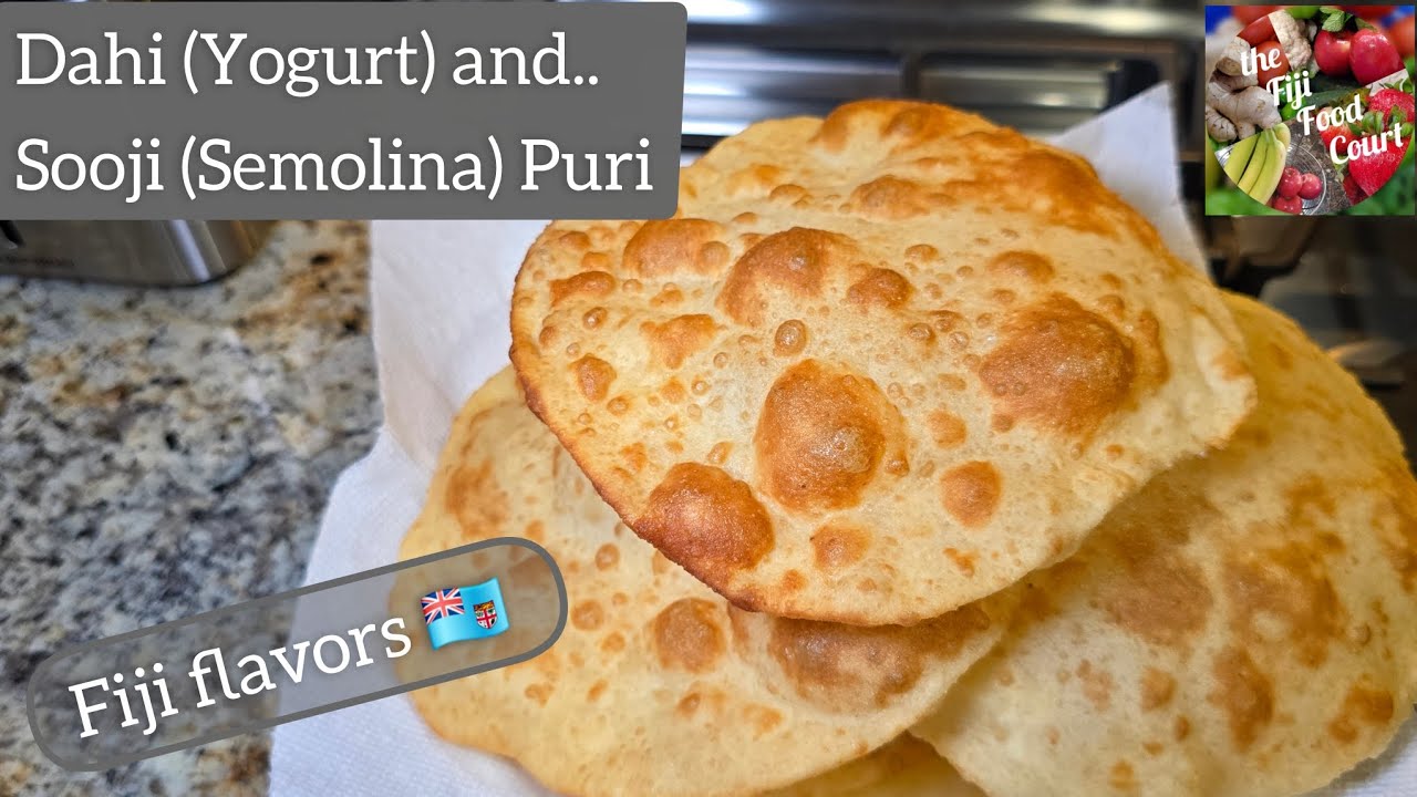 How to Make Fluffy Dahi (Yogurt) & Sooji (Semolina) Puri | Step-by-Step Recipe #fijiindianstyle 