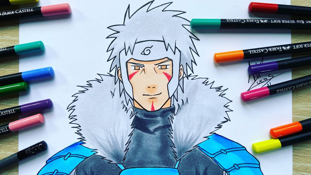 Como Desenhar o Segundo Hokage - Tobirama Senju - Passo a passo