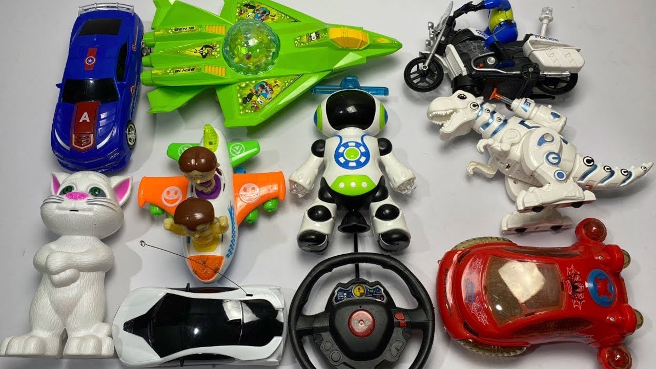 My Latest Cheapest toys Collection,Dinosaur, Robot Car, Talking Tom, Dancing Robot, Police Bike, Car