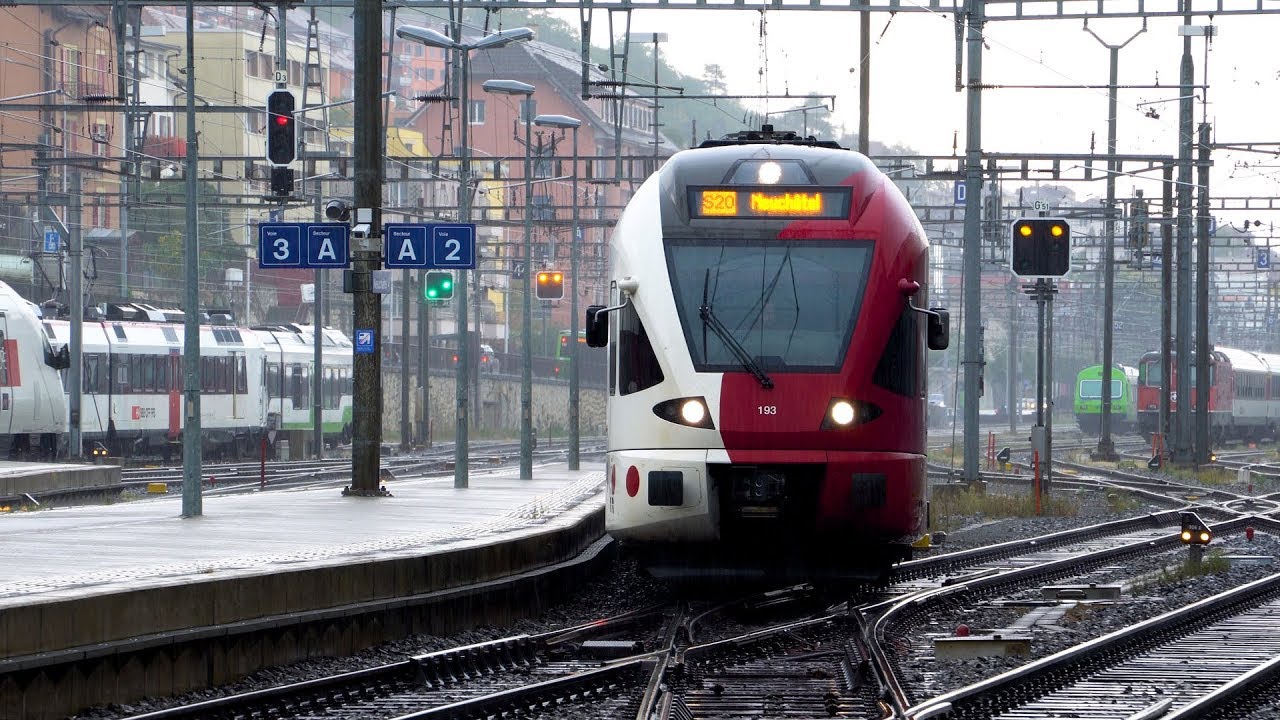 The Trains of Neuchatel Switzerland - Plus a Ride from Brig