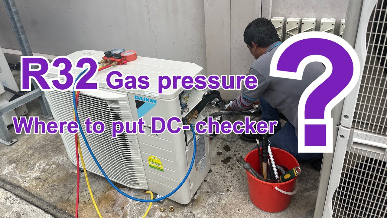 How to check R32 gas pressure and add DC checker | Daikin AC single split