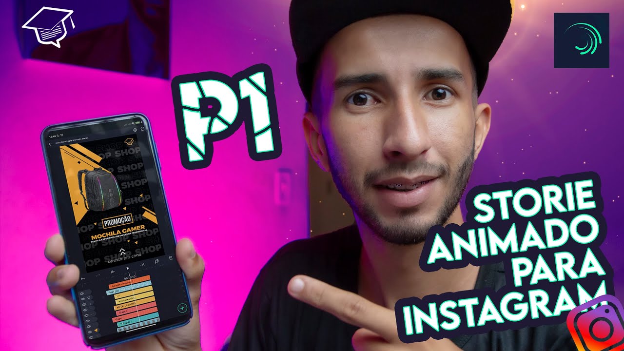 COMO FAZER STORIES ANIMADOS PARA INSTAGRAM NO ALIGTH MOTION P1