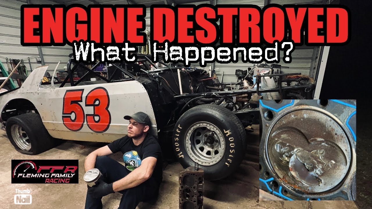 Pure Stock Race Car Engine goes BOOM!!!! / What Happened to it?