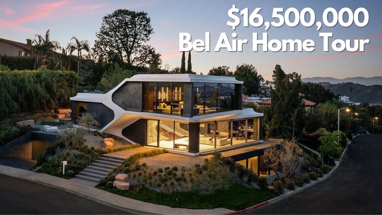 Inside a Futuristic $16.5M Luxury Home in Bel Air