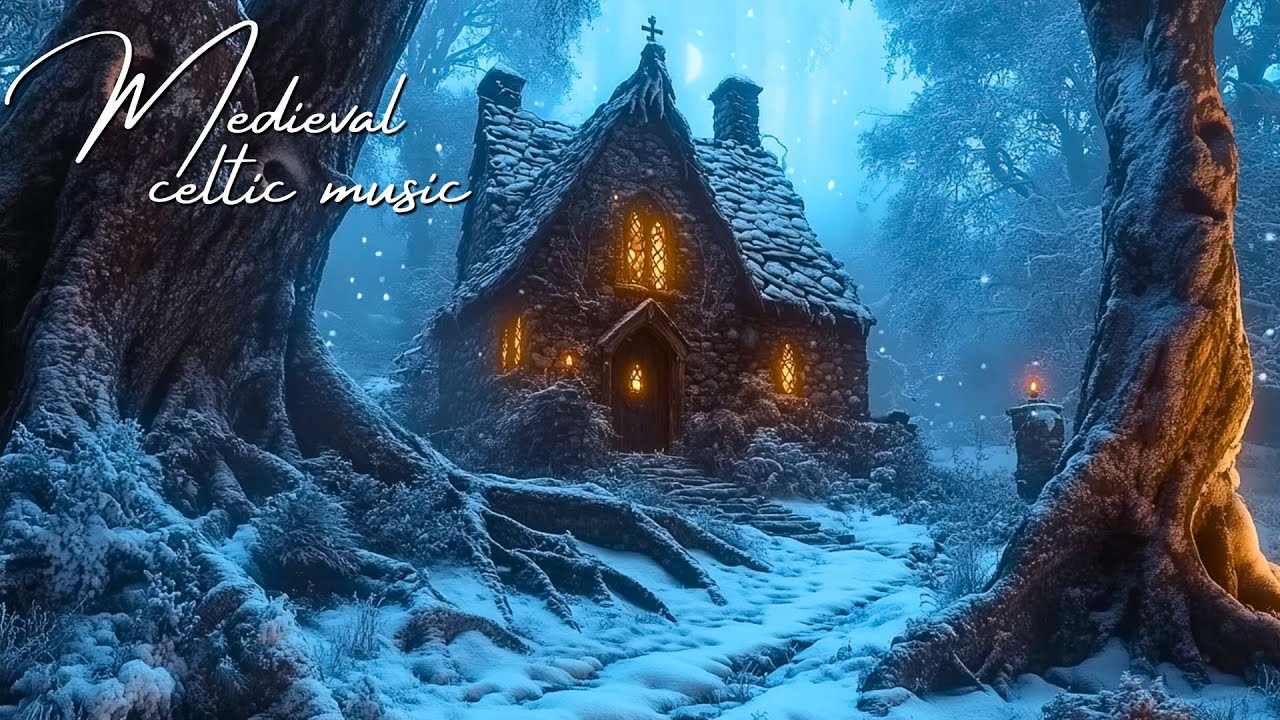Enchanted Winter Cabin Music ❄️🏰 Celtic Medieval Ambience for Dreamy Relaxation